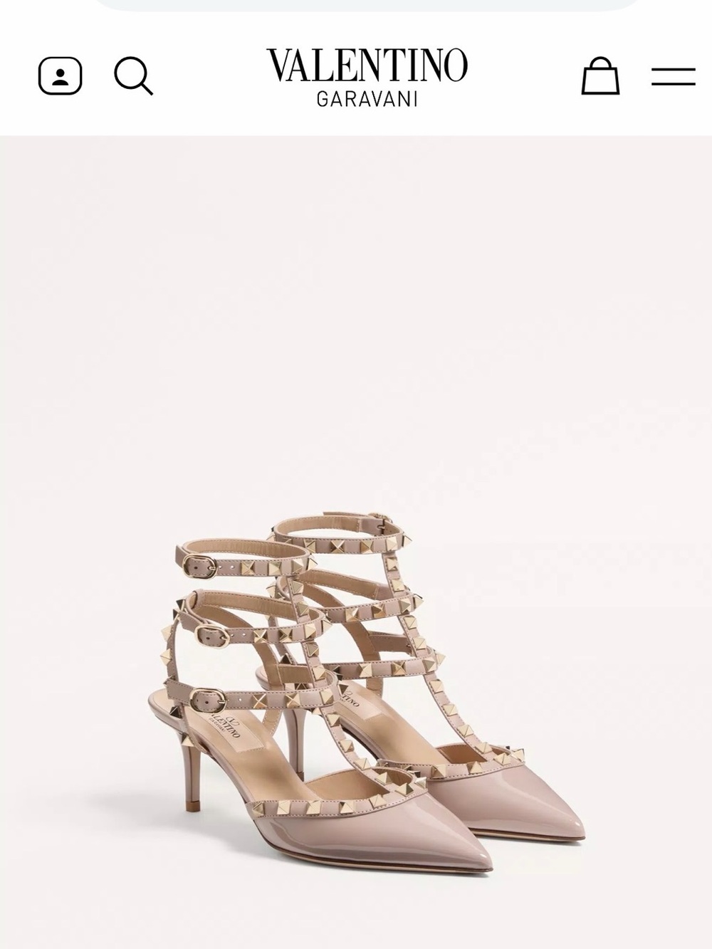 Valentino Garavani Rockstud Caged Pump Size 40